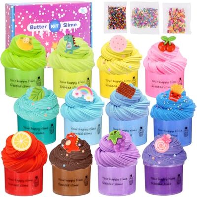 Zhufas Slime Kit,12 Pièces Kit Slimes Fluffy pour Enfants, Cotillons de Slimes Parfumés, Mini Slime kit Crystal Slime, Joli Cadeau de Fête Slime, Jouet Anti-Stress pour Filles et garçons - Publicité Zhufas Slime Kit,12 Pièces Kit Slimes Fluffy pour Enfants, Cotillons de Slimes Parfumés, Mini Slime kit Crystal Slime, Joli Cadeau de Fête Slime, Jouet Anti-Stress pour Filles et garçons - Publicité