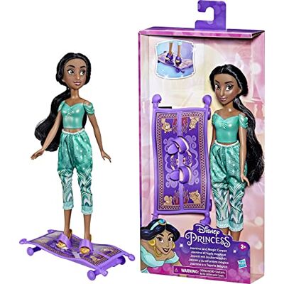 Disney Hasbro Prinzessin Princesse Aventures Quotidiennes Jasmine et Son Tapis Magique avec Roues Qui tournent A partir de 3 Ans - Publicité Disney Hasbro Prinzessin Princesse Aventures Quotidiennes Jasmine et Son Tapis Magique avec Roues Qui tournent A partir de 3 Ans - Publicité