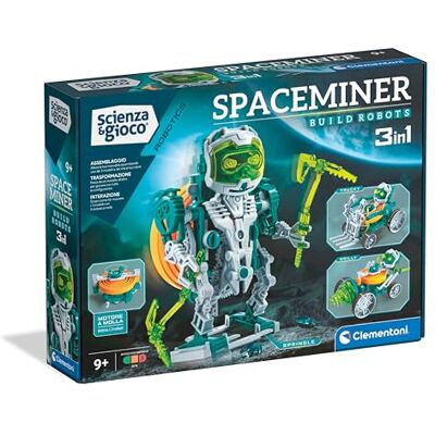 Clementoni Science et Jeu Robotics Spaceminer 3 robots de construction pour enfants 9 ans, avec moteur à ressort, ensemble de construction, laboratoire de robotique éducative, jeu scientifique - Publicité Clementoni Science et Jeu Robotics Spaceminer 3 robots de construction pour enfants 9 ans, avec moteur à ressort, ensemble de construction, laboratoire de robotique éducative, jeu scientifique - Publicité