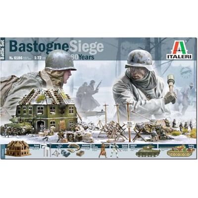 Italeri Maquette Diorama Bastogne Siege 80 Years Battle Set 6186 1:72 Maquette Char Promo - Publicité Italeri Maquette Diorama Bastogne Siege 80 Years Battle Set 6186 1:72 Maquette Char Promo - Publicité