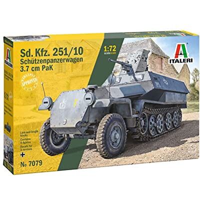Italeri -7079 SD.Kfz. 251/10 3,7 cm PaK, Échelle 1:72, Model Kit, Modèle en Plastique à Monter, Modélisme, IT7079 - Publicité Italeri -7079 SD.Kfz. 251/10 3,7 cm PaK, Échelle 1:72, Model Kit, Modèle en Plastique à Monter, Modélisme, IT7079 - Publicité