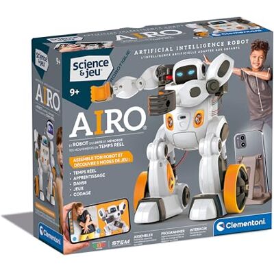 Clementoni AIRO Robot Intelligence Artificielle pour Enfants 9 Ans+ 80+ Pièces à Assembler STEM Bluetooth Programmable Gestes & Voix Jeux, Codage, Danse Idée Cadeau - Publicité Clementoni AIRO Robot Intelligence Artificielle pour Enfants 9 Ans+ 80+ Pièces à Assembler STEM Bluetooth Programmable Gestes & Voix Jeux, Codage, Danse Idée Cadeau - Publicité