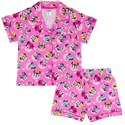 Disney Minnie Mouse, 100% Coton, Boutonnage Ensemble de Pyjama à Manches Courtes, Pink, 12-18 Mois: 86cm, Rose - Publicité Disney Minnie Mouse, 100% Coton, Boutonnage Ensemble de Pyjama à Manches Courtes, Pink, 12-18 Mois: 86cm, Rose - Publicité