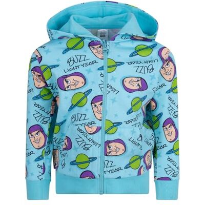 Disney Toy Story Buzz Lightyear Sweat à Capuche avec Fermeture éclair Les Enfants, 100% Coton, 3-4 Ans: 104cm, Bleu - Publicité Disney Toy Story Buzz Lightyear Sweat à Capuche avec Fermeture éclair Les Enfants, 100% Coton, 3-4 Ans: 104cm, Bleu - Publicité