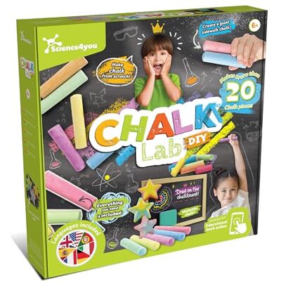Science4you Laboratoire de Craie pour Enfants – Fabriquez vos Propres Craies pour Enfants de 6+ Ans, Jouets D'Extérieur, Kit de Création et de Coloriage, Cadeau pour Garçons et Filles de 6 7 8+ Ans - Publicité Science4you Laboratoire de Craie pour Enfants – Fabriquez vos Propres Craies pour Enfants de 6+ Ans, Jouets D'Extérieur, Kit de Création et de Coloriage, Cadeau pour Garçons et Filles de 6 7 8+ Ans - Publicité
