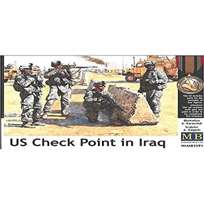 Master Box Masterbox Pièces d'assemblage de Point de contrôle américain à l'échelle 1:35 en Irak - Publicité Master Box Masterbox Pièces d'assemblage de Point de contrôle américain à l'échelle 1:35 en Irak - Publicité