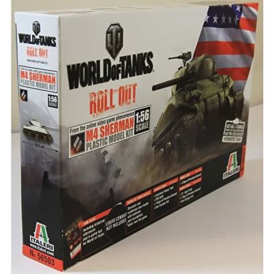 Italeri Maquette 510056503 Char M4 Sherman 1:56 Wot - Publicité Italeri Maquette 510056503 Char M4 Sherman 1:56 Wot - Publicité