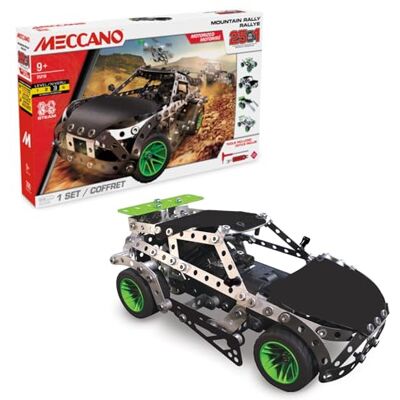 BANDAI Meccano Mountain Rally 25 en 1 Coffret de Construction 25 Modèles 390 pièces, Moteur, Outils, Notice Kit Activité Assemblage Voiture de Rallye Jouet Enfant 10 Ans et + APM11111 - Publicité BANDAI Meccano Mountain Rally 25 en 1 Coffret de Construction 25 Modèles 390 pièces, Moteur, Outils, Notice Kit Activité Assemblage Voiture de Rallye Jouet Enfant 10 Ans et + APM11111 - Publicité