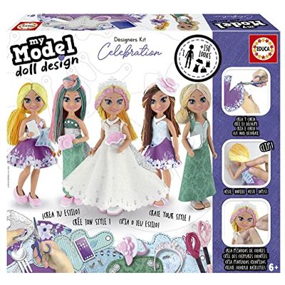 Educa My Model Doll Design-Celebration. Créez et dessinez votre propre poupée personnalisable, devenez designer et styliste. Inclut différents looks. Recommandé à partir de 6 ans (19351) - Publicité Educa My Model Doll Design-Celebration. Créez et dessinez votre propre poupée personnalisable, devenez designer et styliste. Inclut différents looks. Recommandé à partir de 6 ans (19351) - Publicité