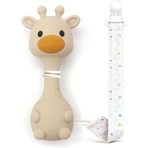 Mizijia Anneau de dentition girafe, jouet de dentition, hochet bébé & jouet de préhension bébé, boule de préhension en silicone pour bébés à partir de 3 mois cadeau de Pâques pour garçons et filles - Publicité Mizijia Anneau de dentition girafe, jouet de dentition, hochet bébé & jouet de préhension bébé, boule de préhension en silicone pour bébés à partir de 3 mois cadeau de Pâques pour garçons et filles - Publicité