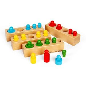 Bigjigs Toys Blocs de Cheville en Bois trieur de Taille et de Forme de 24 pièces, Jouet Montessori fabriqué de manière Durable, ressources d'apprentissage précoce pour Les Enfants, 2+ Ans - Publicité Bigjigs Toys Blocs de Cheville en Bois trieur de Taille et de Forme de 24 pièces, Jouet Montessori fabriqué de manière Durable, ressources d'apprentissage précoce pour Les Enfants, 2+ Ans - Publicité
