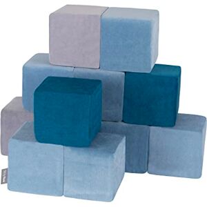 KiddyMoon Blocs De Construction 12 Pièces en Mousse pour Bébé Jouet Éducatif Housse en Velours, Cubes: Bleu Lagune-Bleu Glacier-Gris De Montagnes - Publicité KiddyMoon Blocs De Construction 12 Pièces en Mousse pour Bébé Jouet Éducatif Housse en Velours, Cubes: Bleu Lagune-Bleu Glacier-Gris De Montagnes - Publicité