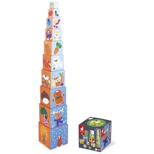Janod Ma Première Pyramide Thèmes éducatifs : Animaux, Fruits, Chiffres, Saisons Jouet d'Éveil 10 Cubes à Empiler Développe Dextérité et Imagination Dès 12 Mois - Publicité Janod Ma Première Pyramide Thèmes éducatifs : Animaux, Fruits, Chiffres, Saisons Jouet d'Éveil 10 Cubes à Empiler Développe Dextérité et Imagination Dès 12 Mois - Publicité