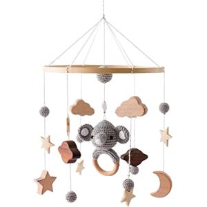 EXQULEG Lit de bébé mobile Carillon éolien Nuages et petit lapin suspendu En bois Cloche de lit suspendue Cadeau pour bébé fille ou garçon Jouet hochet (C) - Publicité EXQULEG Lit de bébé mobile Carillon éolien Nuages et petit lapin suspendu En bois Cloche de lit suspendue Cadeau pour bébé fille ou garçon Jouet hochet (C) - Publicité