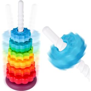 NiToy Tour empilable de 41 cm avec Fonction rotative, Anneaux empilables Arc-en-Ciel pour Enfants, Roues rotatives Bicolores, Jouet éducatif en Plastique ABS sans BPA pour la précoce et Le - Publicité NiToy Tour empilable de 41 cm avec Fonction rotative, Anneaux empilables Arc-en-Ciel pour Enfants, Roues rotatives Bicolores, Jouet éducatif en Plastique ABS sans BPA pour la précoce et Le - Publicité
