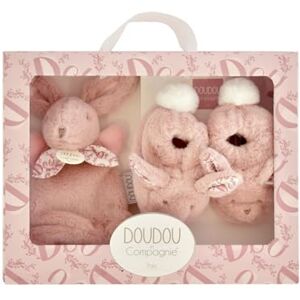 Doudou et Compagnie Coffret Naissance Lapin Doudou rose avec Chaussons Bébé Coordonnés – Peluche Doudou Douce dès la Naissance – Boîte Cadeau pour Offrir – Idée Cadeau Mixte DC4259 - Publicité Doudou et Compagnie Coffret Naissance Lapin Doudou rose avec Chaussons Bébé Coordonnés – Peluche Doudou Douce dès la Naissance – Boîte Cadeau pour Offrir – Idée Cadeau Mixte DC4259 - Publicité
