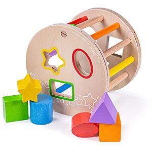 Bigjigs Toys Mon Premier Trieur de Formes à Rouler Jouet pour Enfant Cadeau Enfant Joeut Traditionnel Apprendre en Jouant - Publicité Bigjigs Toys Mon Premier Trieur de Formes à Rouler Jouet pour Enfant Cadeau Enfant Joeut Traditionnel Apprendre en Jouant - Publicité