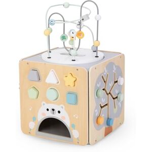 mamabrum Cube d'Activité en Bois Labyrinthe Rotatif, Trieur de Formes, Boucle Motorisée avec Perles, Engrenages, Miroir Jouet Éducatif 34x34x52cm pour Bébé - Publicité mamabrum Cube d'Activité en Bois Labyrinthe Rotatif, Trieur de Formes, Boucle Motorisée avec Perles, Engrenages, Miroir Jouet Éducatif 34x34x52cm pour Bébé - Publicité