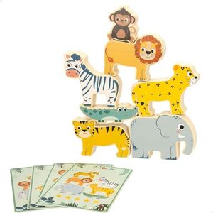 WOOMAX Tour Animaux en Bois, Zookabee, Comprend Cartes et Sac de Rangement en Tissu, Jeu d'équilibre, Safari, empilables, pour bébés 24 Mois, Jouets Enfants 2 Ans, Jeux éducatifs, FSC (47568) - Publicité WOOMAX Tour Animaux en Bois, Zookabee, Comprend Cartes et Sac de Rangement en Tissu, Jeu d'équilibre, Safari, empilables, pour bébés 24 Mois, Jouets Enfants 2 Ans, Jeux éducatifs, FSC (47568) - Publicité