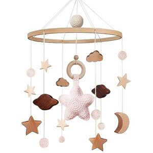 SWECOMZE Mobile Baby Lit Bébé Avec Crochet Étoiles Lune Nuages Carillon Éolien en Bois, Jouets pour Lit, Cadeau pour Filles ou Garçons - Publicité SWECOMZE Mobile Baby Lit Bébé Avec Crochet Étoiles Lune Nuages Carillon Éolien en Bois, Jouets pour Lit, Cadeau pour Filles ou Garçons - Publicité