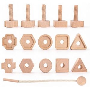 LLTCMYGS Jouet Montessori en Bois à vis et Formes à Enfiler, Jouet 2-en-1 pour la motricité Fine, Ensemble de tri écrou et Boulon - Publicité LLTCMYGS Jouet Montessori en Bois à vis et Formes à Enfiler, Jouet 2-en-1 pour la motricité Fine, Ensemble de tri écrou et Boulon - Publicité