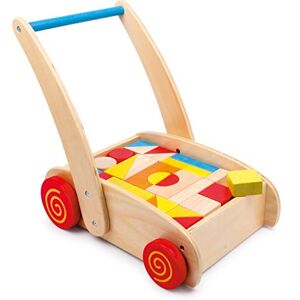 Small Foot Chariot de marche Construction en bois, jouet de motricité pour connaître les formes et couleurs, à partir de 12 mois - Publicité Small Foot Chariot de marche Construction en bois, jouet de motricité pour connaître les formes et couleurs, à partir de 12 mois - Publicité