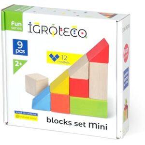 Igroteco ® Mini Bloc en Bois pour Enfants dès 3 Ans – Jeu Éducatif 9 Pièces Multicolores – Coordination, Logique, Couleurs et Formes - Publicité Igroteco ® Mini Bloc en Bois pour Enfants dès 3 Ans – Jeu Éducatif 9 Pièces Multicolores – Coordination, Logique, Couleurs et Formes - Publicité