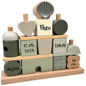 Mainely Personnalisable Maison empilable en Bois Vert Olive – Développement des capacités motrices – Dès 18 Mois – Personnalisable avec Le prénom et Les détails de Naissance – Label Label - Publicité Mainely Personnalisable Maison empilable en Bois Vert Olive – Développement des capacités motrices – Dès 18 Mois – Personnalisable avec Le prénom et Les détails de Naissance – Label Label - Publicité