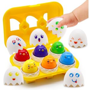 MOONTOY Jouet Bebe 1 an 6 PCS Œufs Assortis Plastique Poussins Jeu Educatif 1 an Jouet Formes et Couleurs Montessori Jouet Sensoriels pour Bébés 18 Mois Journée des Enfants Cadeau 1 2 3 Ans - Publicité MOONTOY Jouet Bebe 1 an 6 PCS Œufs Assortis Plastique Poussins Jeu Educatif 1 an Jouet Formes et Couleurs Montessori Jouet Sensoriels pour Bébés 18 Mois Journée des Enfants Cadeau 1 2 3 Ans - Publicité