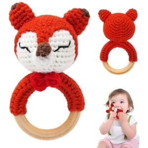 TonStyle Jouet Eveil Bebe Dentition Pour Bébés, Hochet Au Crochet Bebe en Bois Renard Pour Naissance 0-3 Mois, Sensorielle Jeux d’Eveil Hochet Bébé de développement Garçon (Fox) - Publicité TonStyle Jouet Eveil Bebe Dentition Pour Bébés, Hochet Au Crochet Bebe en Bois Renard Pour Naissance 0-3 Mois, Sensorielle Jeux d’Eveil Hochet Bébé de développement Garçon (Fox) - Publicité