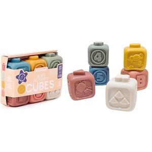 Miniland Soft Activity Cubes : Cubes sensoriels en Silicone pour bébés avec Textures, Sons et reliefs pour Un Jeu multisensoriel, à partir de 6 Mois - Publicité Miniland Soft Activity Cubes : Cubes sensoriels en Silicone pour bébés avec Textures, Sons et reliefs pour Un Jeu multisensoriel, à partir de 6 Mois - Publicité