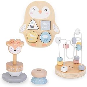 mamabrum Jouets en Bois Bébé 1 an Set Montessori avec Pyramide Cerf (15 cm), Trieur Pingouin, Boucle de Motricité, Planche Tri Jeux Éducatifs (4 Items) - Publicité mamabrum Jouets en Bois Bébé 1 an Set Montessori avec Pyramide Cerf (15 cm), Trieur Pingouin, Boucle de Motricité, Planche Tri Jeux Éducatifs (4 Items) - Publicité