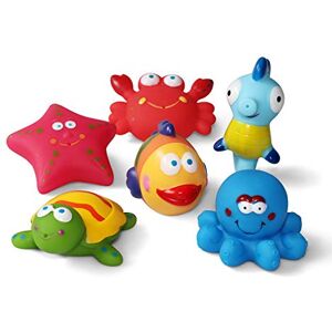 JAYSRIS Jouets Bain Bebe(6PCS)- étoile de mer, Poisson, Tortue- Jouets flottants de Bain Doux, Jouets d'eau d'apprentissage de Bathtub et Jouets de Squirt pour des Enfants en Bas âge - Publicité JAYSRIS Jouets Bain Bebe(6PCS)- étoile de mer, Poisson, Tortue- Jouets flottants de Bain Doux, Jouets d'eau d'apprentissage de Bathtub et Jouets de Squirt pour des Enfants en Bas âge - Publicité
