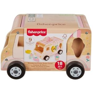 Fisher Price Coffret Camion de Glace avec trieur de formes en bois, jeu d’éveil avec 8 pièces en bois à partir de 18 mois, HXT86 - Publicité Fisher Price Coffret Camion de Glace avec trieur de formes en bois, jeu d’éveil avec 8 pièces en bois à partir de 18 mois, HXT86 - Publicité