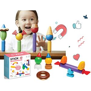 Stick-O Jeu de Construction magnétique pour Enfants à partir de 1,5 Ans, Jouets de Construction créatifs et éducatifs, Jeu de rôle pour Filles et garçons, Jouets Montessori, 26 pièces, - Publicité Stick-O Jeu de Construction magnétique pour Enfants à partir de 1,5 Ans, Jouets de Construction créatifs et éducatifs, Jeu de rôle pour Filles et garçons, Jouets Montessori, 26 pièces, - Publicité