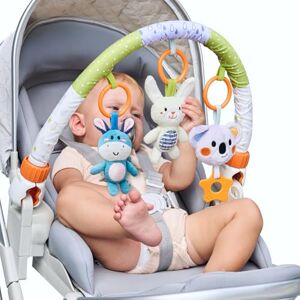 TUMAMA TUMAM Arche Eveil Jouet Poussette pour Bébé 0-3 6-9 Mois, Bebe Jeux Eveil Suspendu D'activité avec Hochet Et Anneaux De Dentition pour Auto, Stroller Arch, Berceau Peluche Animaux Hochet Cadeau - Publicité TUMAMA TUMAM Arche Eveil Jouet Poussette pour Bébé 0-3 6-9 Mois, Bebe Jeux Eveil Suspendu D'activité avec Hochet Et Anneaux De Dentition pour Auto, Stroller Arch, Berceau Peluche Animaux Hochet Cadeau - Publicité