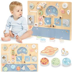 mamabrum Tableau d’Activité en Bois XL Espace – Jouet Éducatif pour Enfants 18 Mois+ – Boutons, Disques, Labyrinthe, OVNI – Développe Motricité & Imagination - Publicité mamabrum Tableau d’Activité en Bois XL Espace – Jouet Éducatif pour Enfants 18 Mois+ – Boutons, Disques, Labyrinthe, OVNI – Développe Motricité & Imagination - Publicité