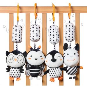 TUMAMA Jouet Poussette Bébé 0 3 6 9 12 Mois, Jouet Hochet À Suspendre pour Berceau Siège Auto 4 Pièces Animaux Noir Blanc Hochet Cadeau Nouveau-Né Bambin - Publicité TUMAMA Jouet Poussette Bébé 0 3 6 9 12 Mois, Jouet Hochet À Suspendre pour Berceau Siège Auto 4 Pièces Animaux Noir Blanc Hochet Cadeau Nouveau-Né Bambin - Publicité