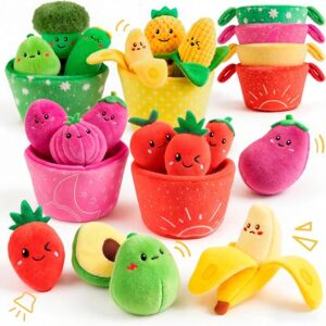 SAIMAND Jouet Bebe 6-12 Mois, Coffret d'Exploration Sensoriel Montessori, 16 Pièces Fruits et Légumes Jouets en Peluche avec Panier, Tissus Doux sans BPA, Couineur & Textures, Cadeau Bébé 1 an - Publicité SAIMAND Jouet Bebe 6-12 Mois, Coffret d'Exploration Sensoriel Montessori, 16 Pièces Fruits et Légumes Jouets en Peluche avec Panier, Tissus Doux sans BPA, Couineur & Textures, Cadeau Bébé 1 an - Publicité