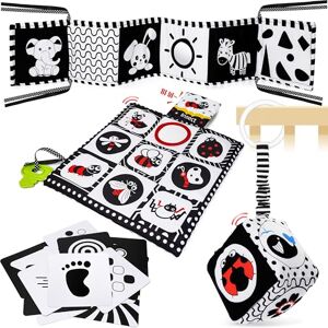HappyKidsClub Jouet Livre Tissu Montessori Bébé Eveil 0-12 Mois Carte Noir et Blanc Bébé Cadeau Naissance Fille Garcon Jouet Sensoriel Hochet Bebe - Publicité HappyKidsClub Jouet Livre Tissu Montessori Bébé Eveil 0-12 Mois Carte Noir et Blanc Bébé Cadeau Naissance Fille Garcon Jouet Sensoriel Hochet Bebe - Publicité