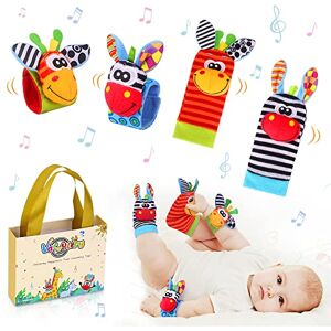Vacoulery Bébé Poignet et Chaussettes Hochet Animaux Ensemble Jouets et Cadeau de Développement Sensoriel et Eveil pour Infantino Nouveau-Né Tout-petit 4 Pcs - Publicité Vacoulery Bébé Poignet et Chaussettes Hochet Animaux Ensemble Jouets et Cadeau de Développement Sensoriel et Eveil pour Infantino Nouveau-Né Tout-petit 4 Pcs - Publicité
