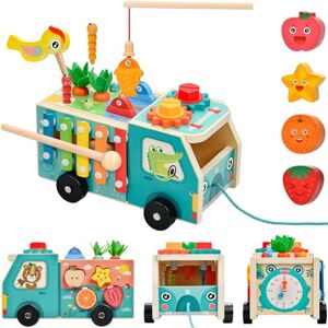 BLUESEABUY Tracteur Cube d'Activites en Bois 5 en 1 avec Xylophone Attrape Insectes Arrache Radis et Trieur Formes Jouet Educatif Enfant 1 2 3 Ans Cadeau Ferme Garcon Fille - Publicité BLUESEABUY Tracteur Cube d'Activites en Bois 5 en 1 avec Xylophone Attrape Insectes Arrache Radis et Trieur Formes Jouet Educatif Enfant 1 2 3 Ans Cadeau Ferme Garcon Fille - Publicité