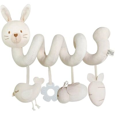 Hperu Jouet de poussette pour bébé, animaux en peluche en spirale à suspendre, jouets de berceau, activité sensorielle éducative précoce, carillons éoliens pour nouveau-né 0 à 6 mois, lapin, jouets - Publicité Hperu Jouet de poussette pour bébé, animaux en peluche en spirale à suspendre, jouets de berceau, activité sensorielle éducative précoce, carillons éoliens pour nouveau-né 0 à 6 mois, lapin, jouets - Publicité