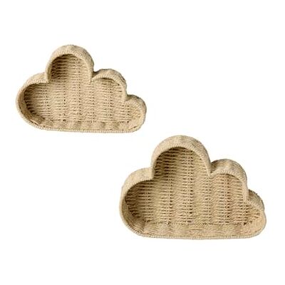 Vertbaudet Lot de 2 étagères Nuage Beige TU - Publicité Vertbaudet Lot de 2 étagères Nuage Beige TU - Publicité