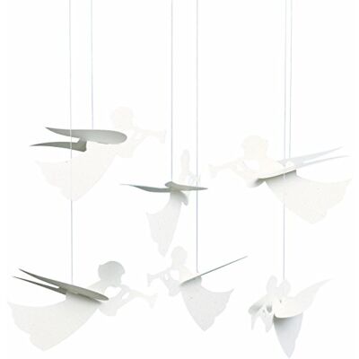 Flensted Mobiles Flensted Angel Mobile en carton, blanc, 40 cm - Publicité Flensted Mobiles Flensted Angel Mobile en carton, blanc, 40 cm - Publicité