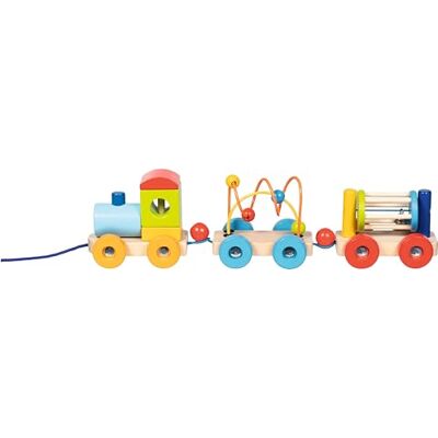 Goki 55847 Train Rio Jouet Fonctionnel en Bois avec nœud de motricité et Clochette - Publicité Goki 55847 Train Rio Jouet Fonctionnel en Bois avec nœud de motricité et Clochette - Publicité