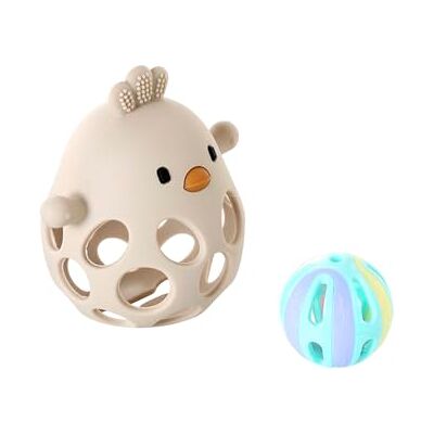 Vertbaudet Jouet Stimulation Bébé Hochet Poussin en Silicone écru TU - Publicité Vertbaudet Jouet Stimulation Bébé Hochet Poussin en Silicone écru TU - Publicité
