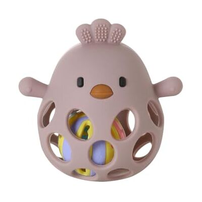 Vertbaudet Jouet Stimulation Bébé Hochet Poussin en Silicone rose TU motricité fine, éveil sensoriel, sonore, textures - Publicité Vertbaudet Jouet Stimulation Bébé Hochet Poussin en Silicone rose TU motricité fine, éveil sensoriel, sonore, textures - Publicité