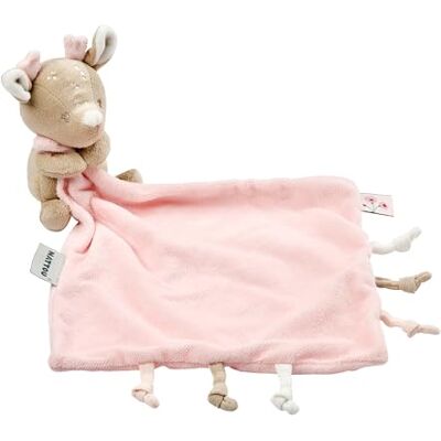 Nattou Doudou Vache de cerf avec possibilités de préhension, en Polyester, 27 x 27 cm, pour fanfan, Rose - Publicité Nattou Doudou Vache de cerf avec possibilités de préhension, en Polyester, 27 x 27 cm, pour fanfan, Rose - Publicité