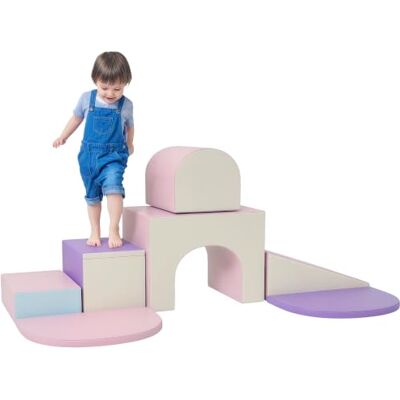 HOMCOM Parcours Motricité Bébé Jouet d'escalade Mousse 7PCS Multicolore Blocs De Construction avec Revêtement Synthétique, Jouets Éducatifs, pour Enfants d'Âge Préscolaire - Publicité HOMCOM Parcours Motricité Bébé Jouet d'escalade Mousse 7PCS Multicolore Blocs De Construction avec Revêtement Synthétique, Jouets Éducatifs, pour Enfants d'Âge Préscolaire - Publicité